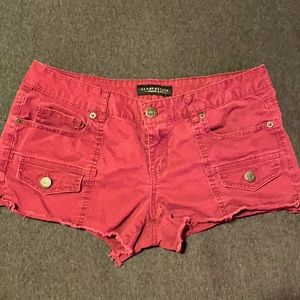 Aeropostale Shorty Shorts-burgundy red